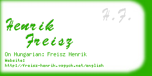 henrik freisz business card